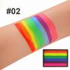 Palette di Colori Arcobaleno a Base d'Acqua per il Viso Pittura Corporea Lavabile Strisce di Colore per Pittura Facciale Festival Cosplay Trucco Regalo