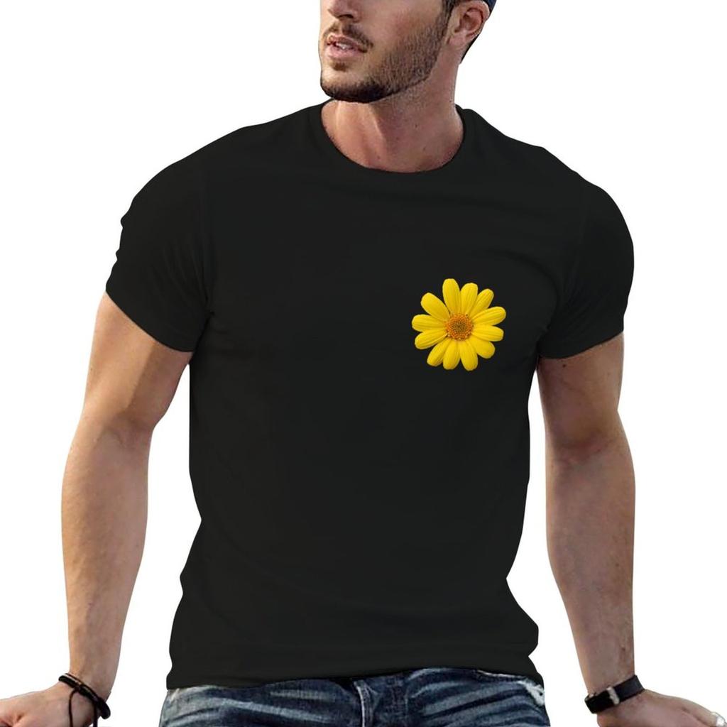 Yellow Daisy T-Shirt Durable Work Wear T-Shirt
