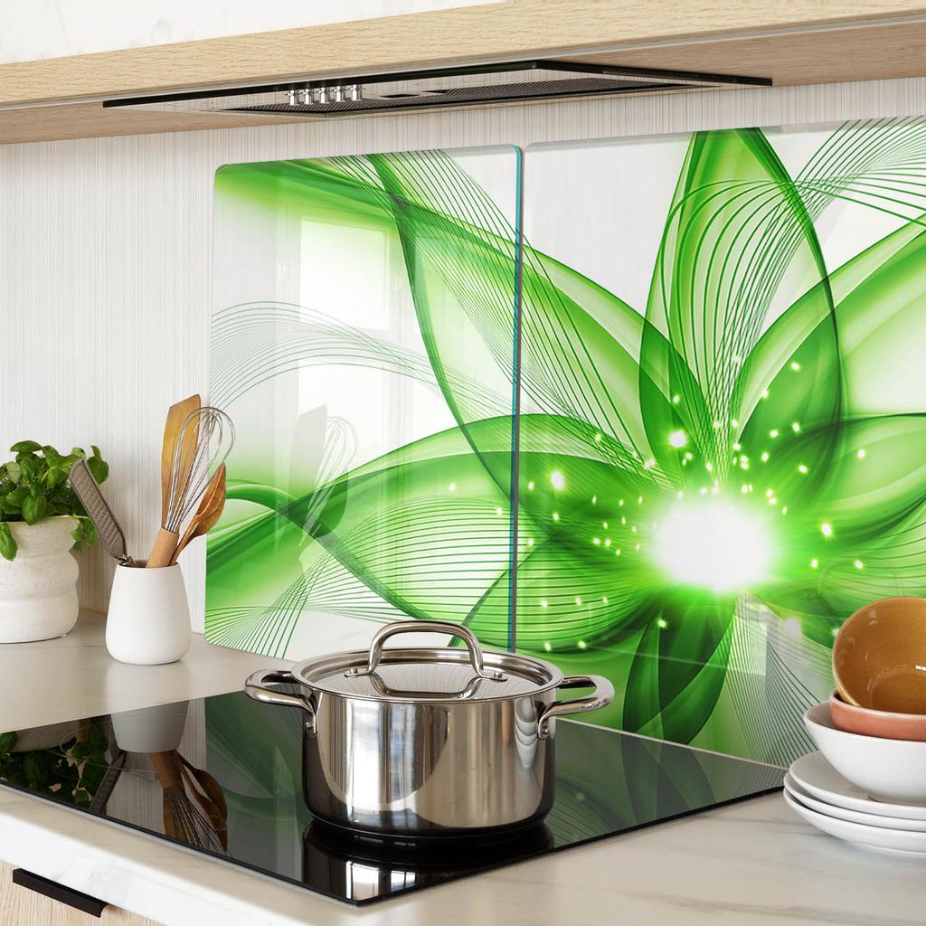 Tempered Multifunctional Decorative Glass Boards Abstraction 2x40x52 cm