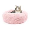 Long Plush Cat Bed Round Donut Anti-anxiety Ped Mat Calming Pet Bed Kennel Warm Outdoor Pet Cat Dog Bed Mat Portable Supplies