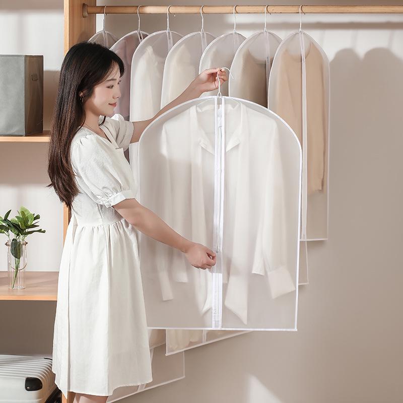 Transparent Dustproof Wardrobe Garment Bag - Bedroom Overcoat and Clothes Storage Cover