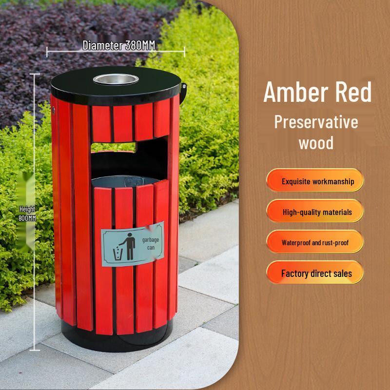 

Outdoor Two-Compartment Steel Wood Waste Bin