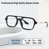 New Brand Design Alloy Double Beam Square Men Myopia Optical Prescription Nearsight Anti Blue Light Women Short Light Eyewear