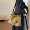 Canvas Large Bag Women, Light Bag Women's Large-capacity Literary and Retro Canvas Bag Women's Shoulder Bag