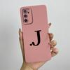 Phone Case For OPPO A54s Case oppo A16 A16S CPH2269 CPH2271 Cute Letters Square Liquid Silicone Soft Shockproof Back Cover Funda