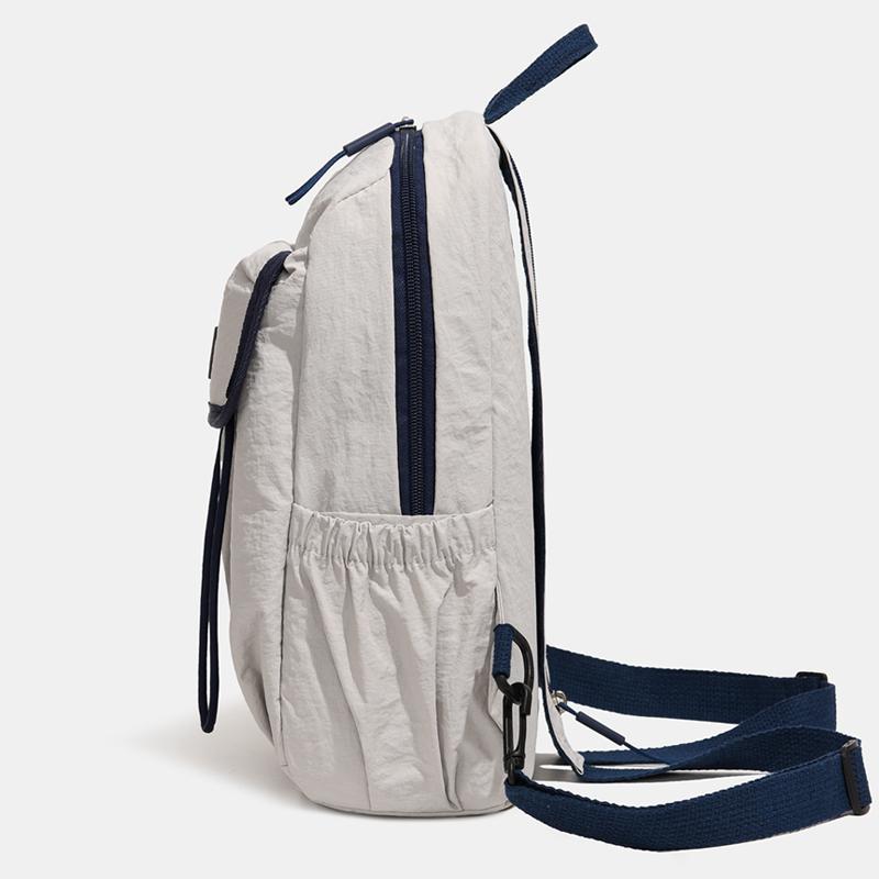 Waterproof Backpack with Front Pocket Nylon Solid Color Casual Backpack