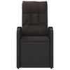vidaXL Garten-Liegestühle 2 Stk. mit Auflagen Poly Rattan Schwarz