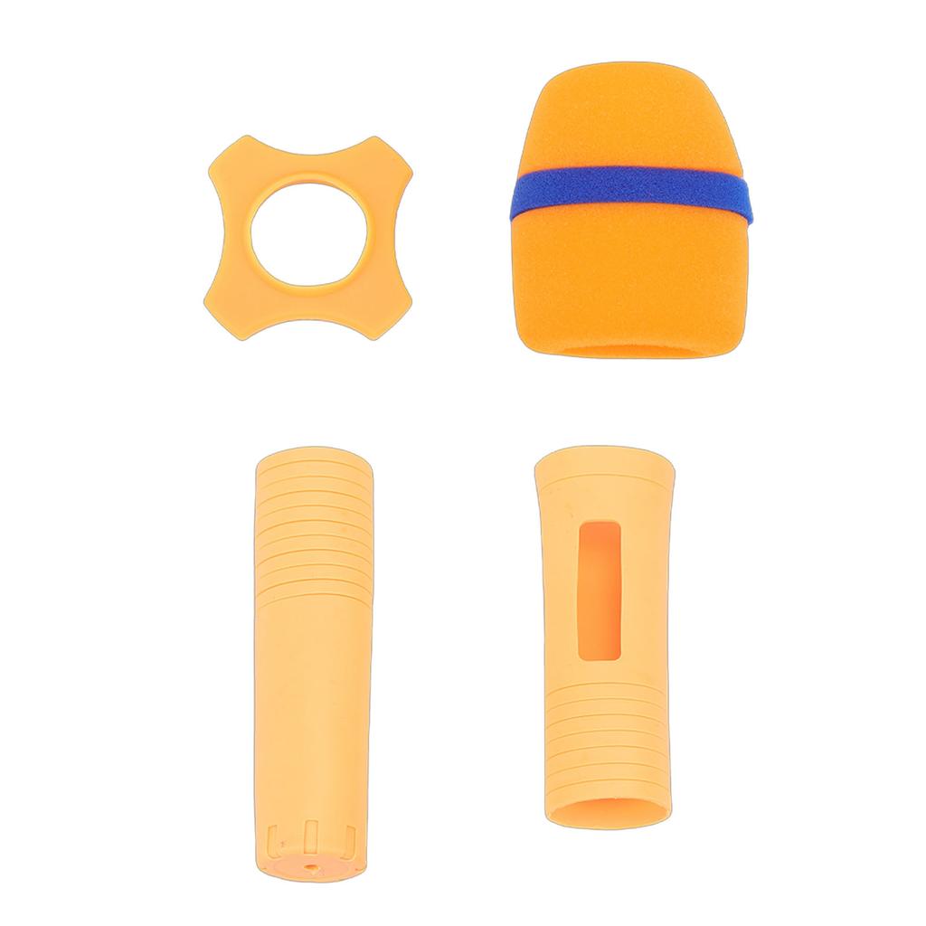 Silicone Wireless Microphone Handle Sleeve Anti Fall Mic   Cover with Windscreen Anti Slip   for KTV Home Karaoke Stagr