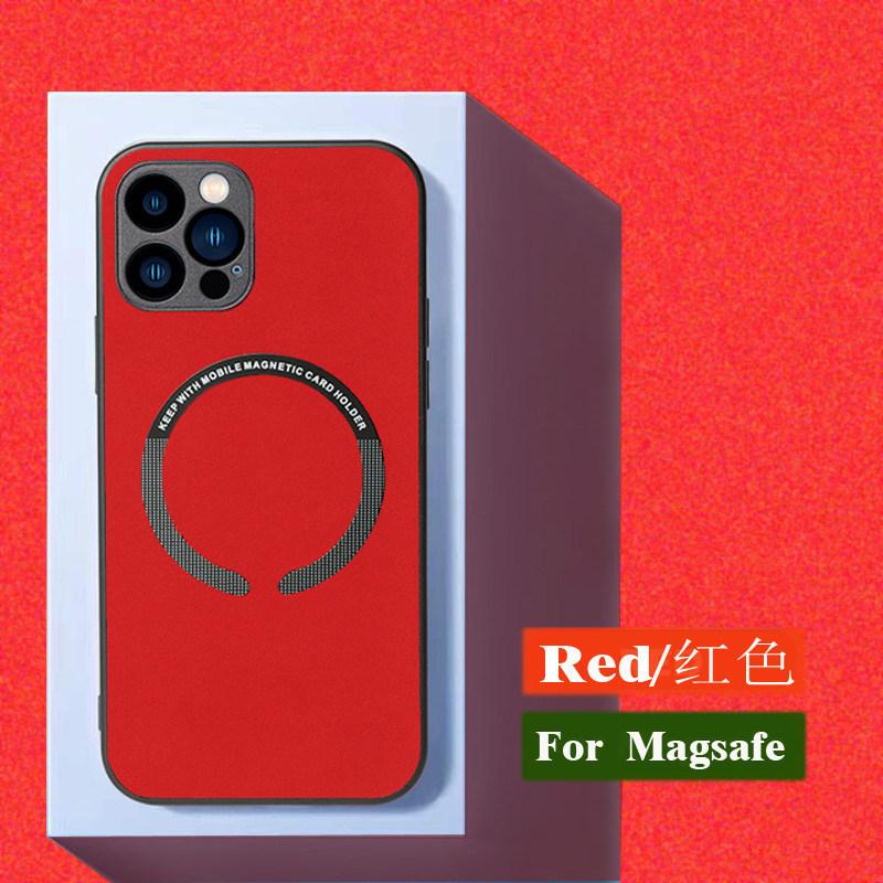 

Роскошный магнитный чехол с меховым узором для iPhone 14, 13, 12, 11 Pro Max XR XS Max, универсальный защитный чехол от падения iPhone X красный