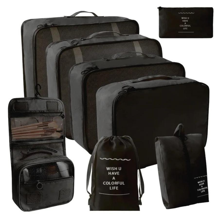 4/7/8 Piece Set Travel Bag Organizer Clothes Luggage Travel Organizer Blanket Shoes Makeup Organizers Bag Suitcase Pouch Packing Cubes