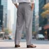 Fashion Mens Straight Trousers 2025 Summer Daily Leisure Breathable Loose Stripe Print Pants For Men Outdoor Vintage Linen Pants
