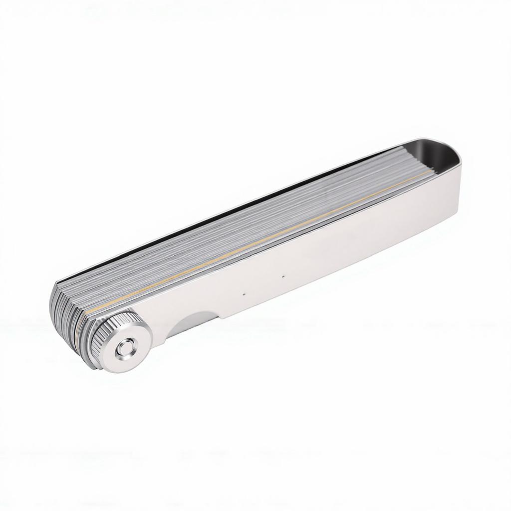 32 Blade Feeler Filler Gauge Stainless Steel Dual Marked Metric and Imperial Gap Measuring Tool