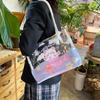 Pvc Jelly Beach Bag With Cartoon Girl Print For Summer Casual Wear