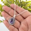Pear Natural Iolite 925 Silver Mother Gift Sisters Day Unique Pendant Jewelry PP-26-7
