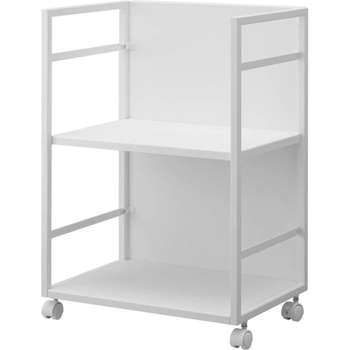 Yamazaki Concealed Wagon White Approx. W42 X D32 X H59.8cm Tower Stock All-in-One Storage with Casters 4810