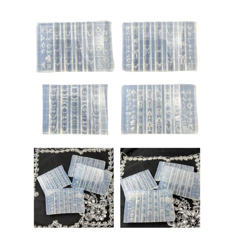 Akcesoria Artystyczne Formy Deserowy Niedźwiedź Tematyczne Paznokcie Formy do Projektowania Paznokci Formy do Zdobienia Paznokci do Delikatnych Wzorów Manicure