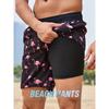 GD summer new men's shorts fashion vacation pants men's four corners milk silk lining
