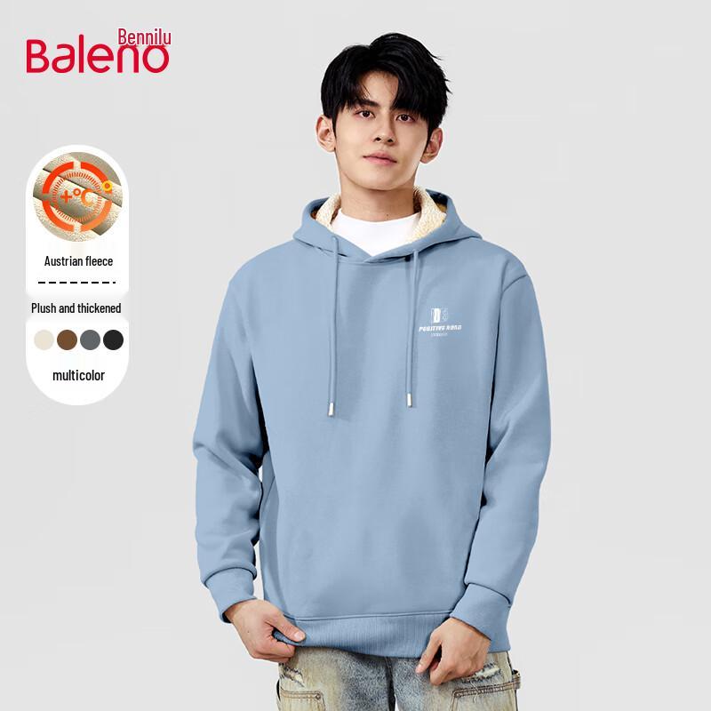 Baleno Men's Sherpa Fleece Hooded Sweatshirt