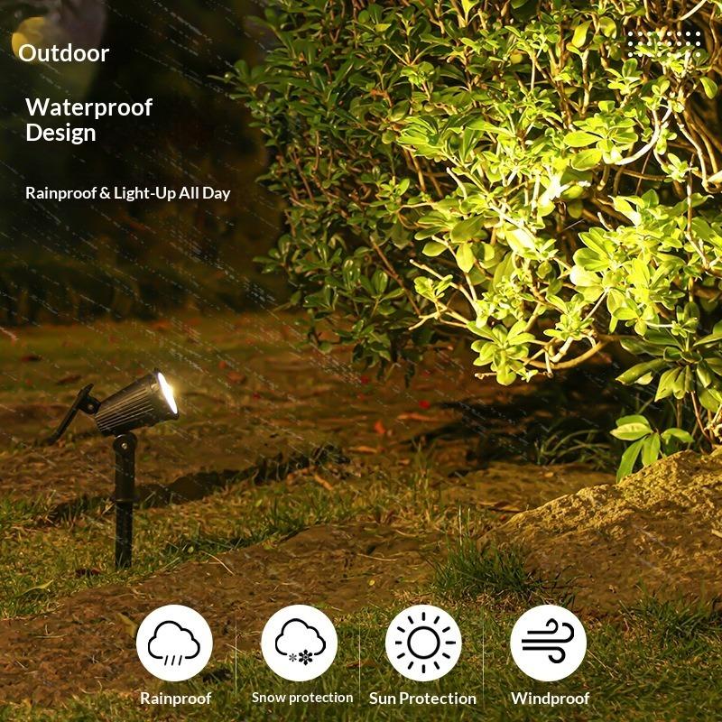 Solar Spotlights Outdoor Light Control Waterproof Floor Lawn Lights Household Outdoor Landscape Garden Lights Garden Tree Lights