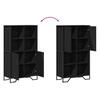 Highboard Black 79.5 X 35.5 X 137.5 Cm Particleboard