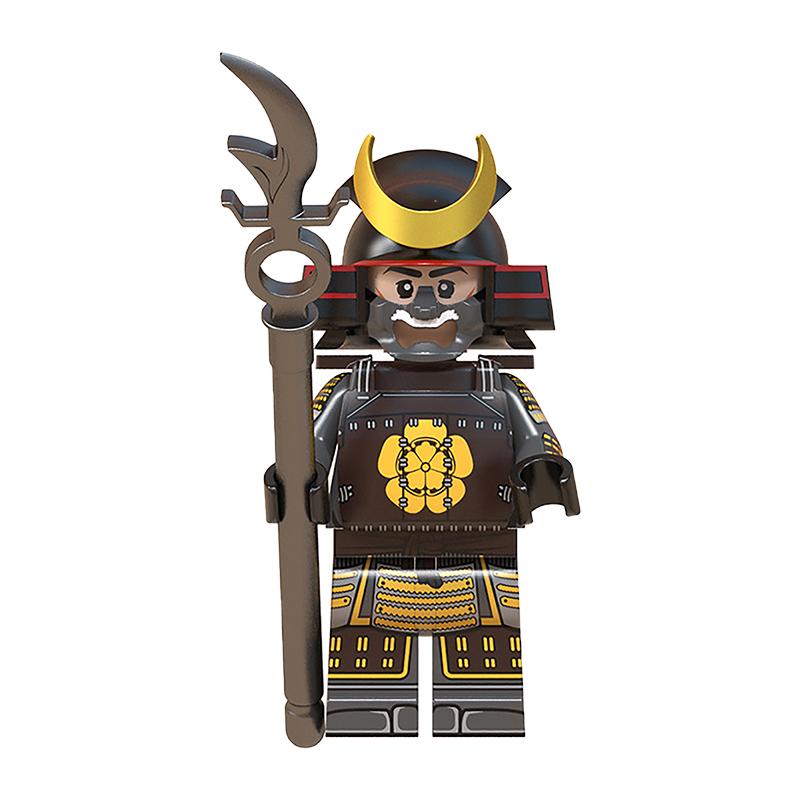 8Pcs Building Blocks Minifigure Japanese Samurai Figure Wm6090