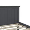Solid Wood Bed Gray Pine 200 x 200 cm