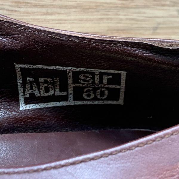 70s? Europe Vintage ABL Sir 80 Service Shoes Leather Plain Toe 44 / 27.0-28.0 Brown(USED)