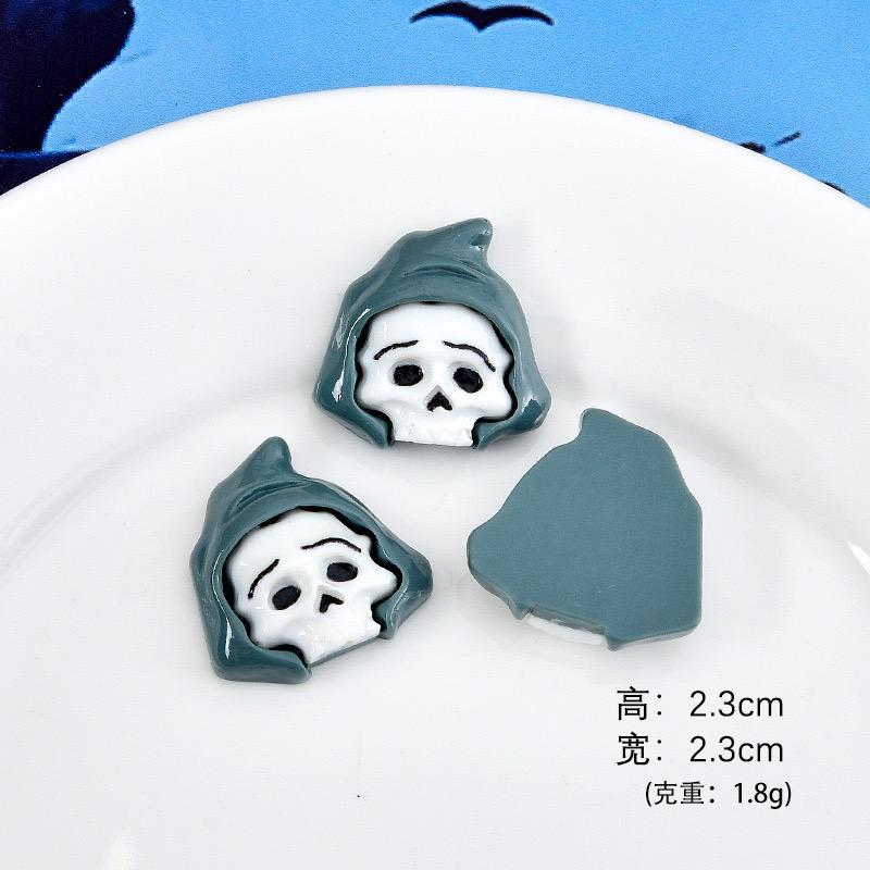 10Pcs New Cute Resin Cartoon Halloween  Series Flat Back Scrapbooking DIY Jewelry Craft Decoration Accessories