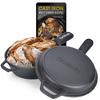 Tortillada - 2-in-1 Cast Iron Combo CookerDutch Oven (3.5 Quart) + Cast Iron Frying Pan (10 Inch) + Handle Holder + 50 Recipe Ebook