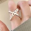 Panjbj   Copper Wide Smooth Ring For Women Girl Irregular Simple Fashion Adjustable Jewelry Gift Dropshipping