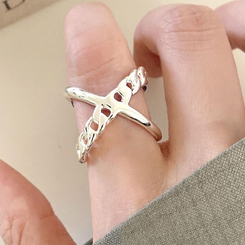 Panjbj Copper Wide Smooth Ring For Women Girl Irregular Simple Fashion Adjustable Jewelry Gift Dropshipping