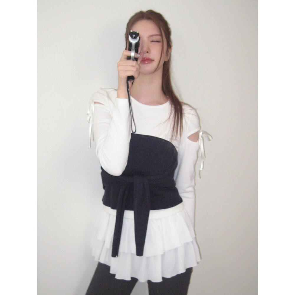 8Seconds Layered Tube Top Pullover Navy Navy/S