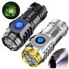 Type-C Rechargeable Waterproof Flashlight Powerful Handheld Flashlight for Camping Car Repairing for Emergency Job Site Lighting