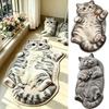 Non-Slip Home Decor Carpet Anti-fouling Door Mat Cute Cat-Shaped Area Rug  Bedrooms