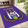 Custom Name Royal Soccer Team Crest Carpet Rug Customizable Soft Washable Anti-Slip Home Living Room Sofa Mats Personalized Rug. 0909209