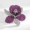 New Heavy Industry Atmospheric Fashion Corsage Colored Zircon Orchid Brooch Flower Pin Blazer Dress Accessories