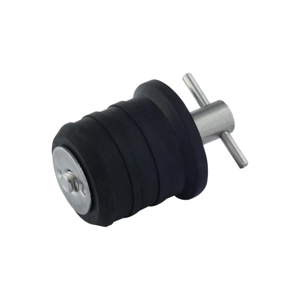 2pcs Stainless Steel 304&Rubber T-Handle Twist Type Drain Plug for 1" 25MM / 1-1/4" 32MM Drain Hole On Marine Boat Yacht Transom