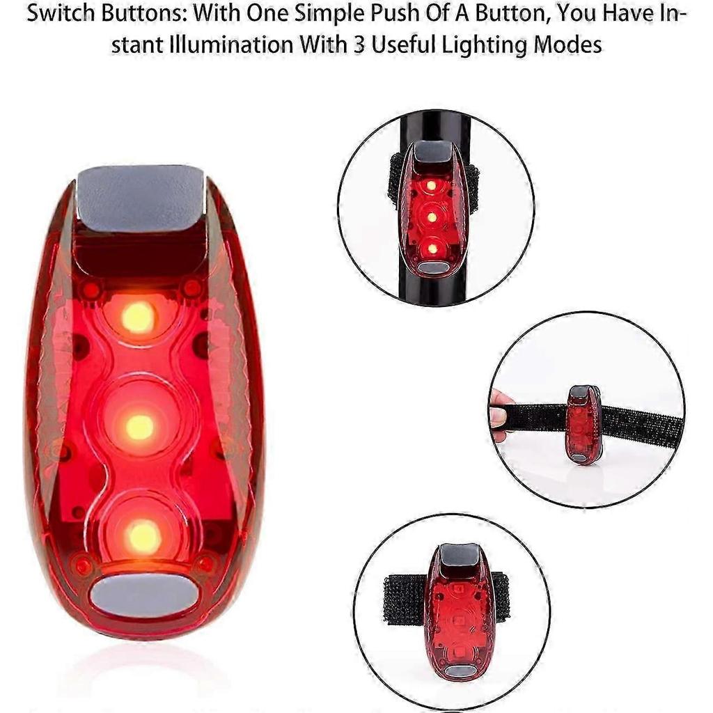 9-Pack Security Lights, Bicycle High Visibility Strobe Lights, (Red/Blue/Green)