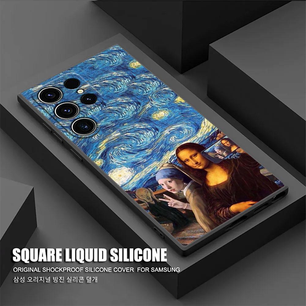 

Phone Case For Samsung Galaxy S24 Ultra Case S23 S21 S20 FE S22 9 Plus Note 20 10 Cover Funny Oil Painting Van Gogh Starry Night Samsung Note 10