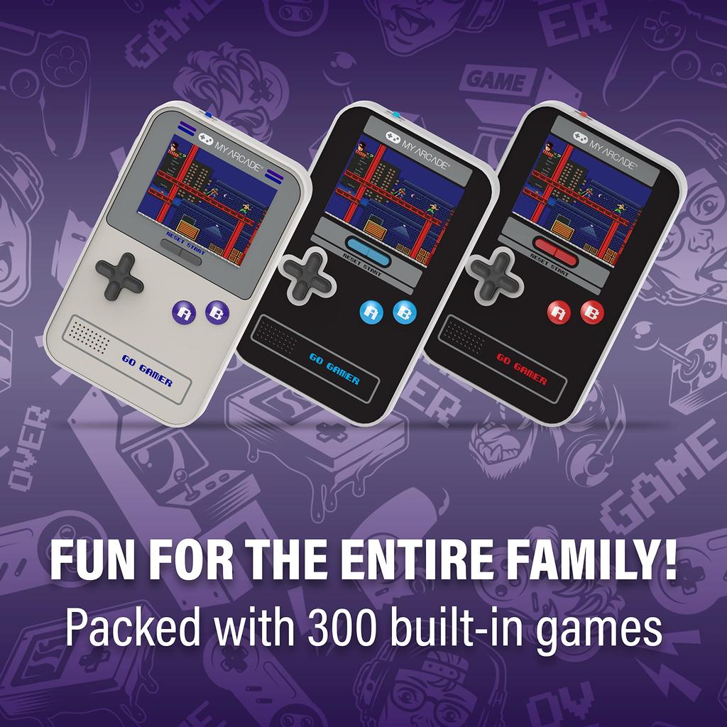 My Arcade Go Gamer Classic-Purple: Portable Electronic Game Console with 300 Games, Full Color 2.5" Screen - Fun for The Entire Family(DGUN-3910)
