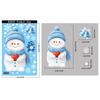 New cross-border Christmas decoration creative bell gift box snowflake electrostatic sticker candy snowman glass sticker