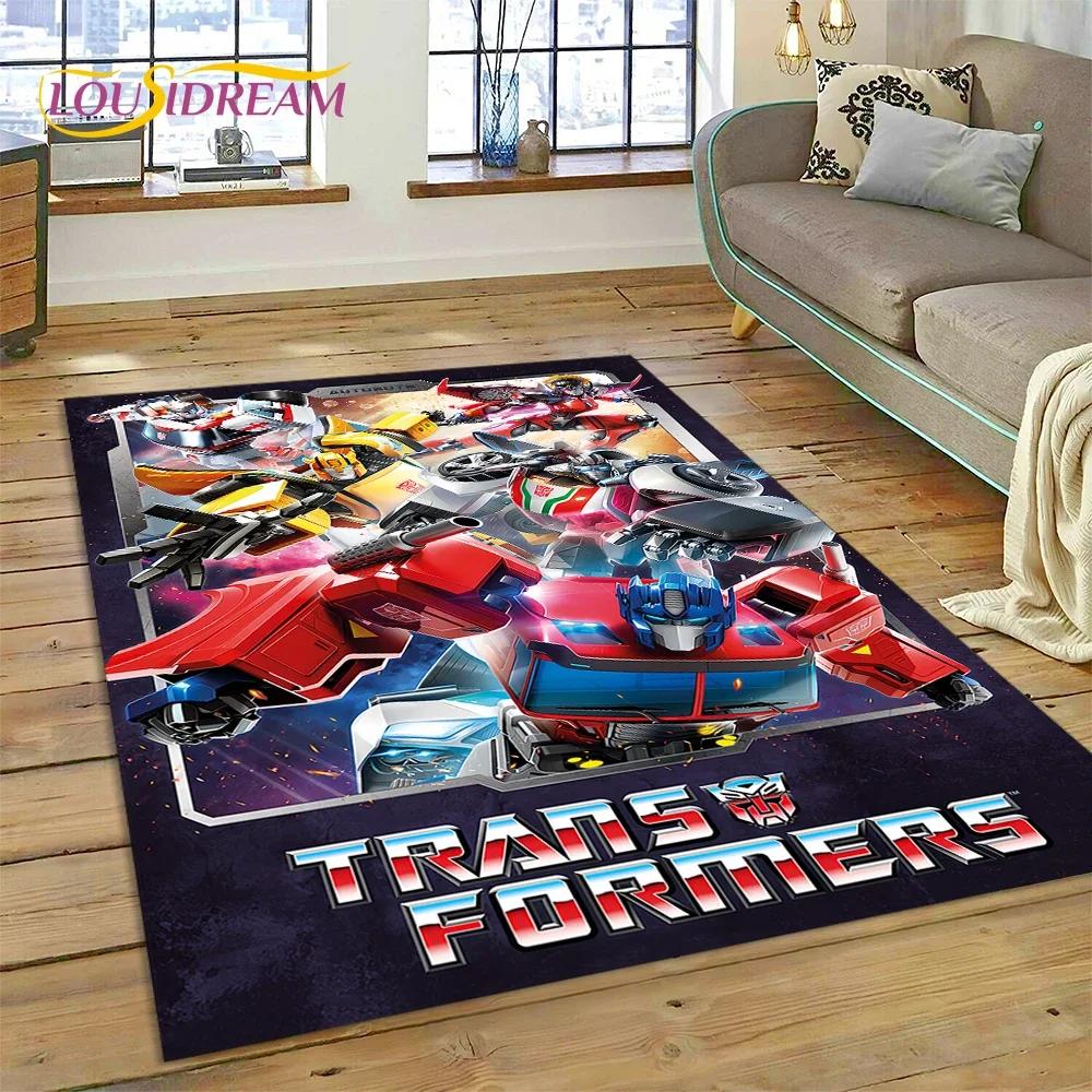 Cartoon T-Transformers Autobots 3D Carpet Rug for Bedroom Living Room Home Sofa Decoration,Children Game Large Decor Floor Mat