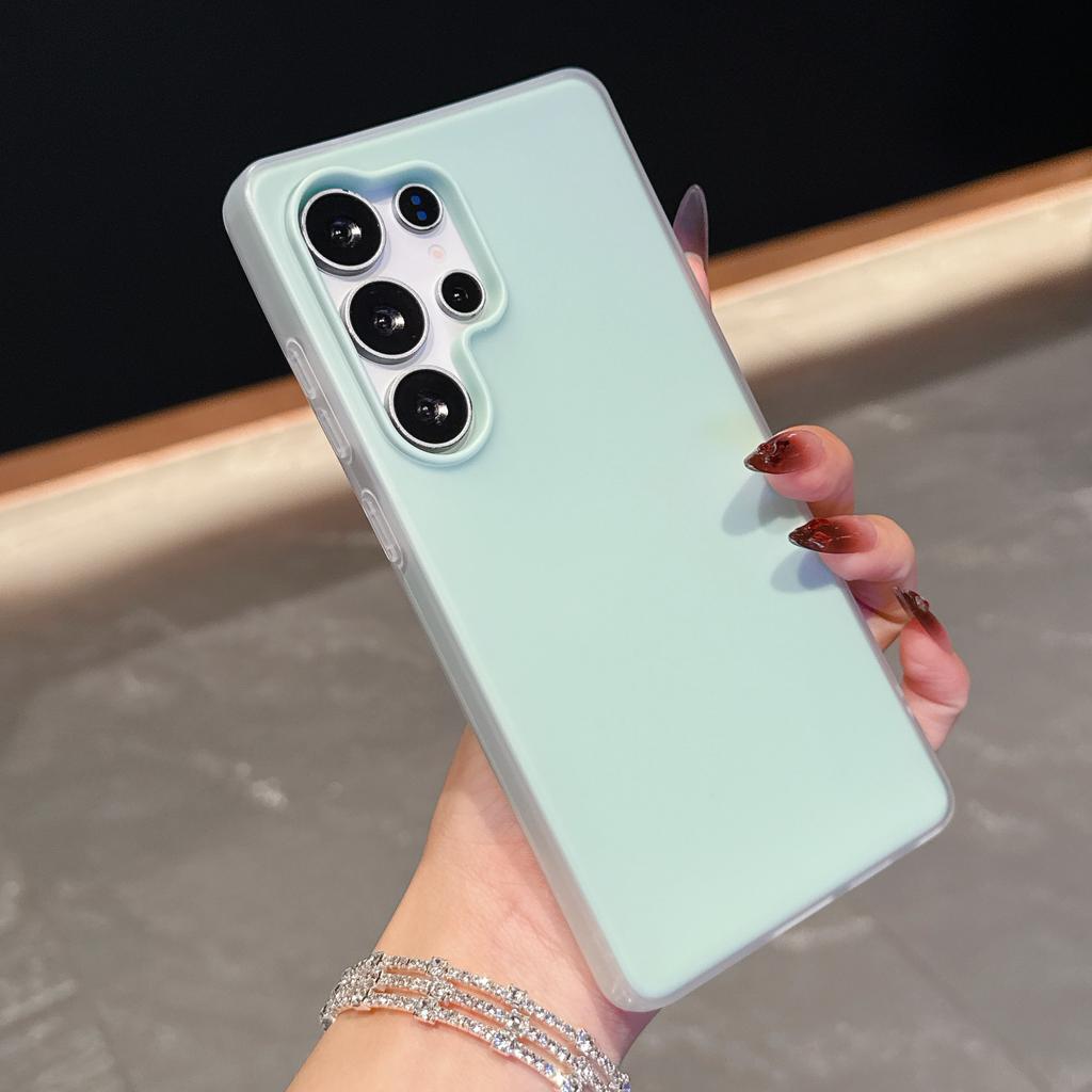 2-in-1 Candy Color Matte Jelly Hard Phone Case For Samsung S25 S24 S23 S22 Ultra Plus S25FE S24FE S23FE S21FE Shockproof Cover