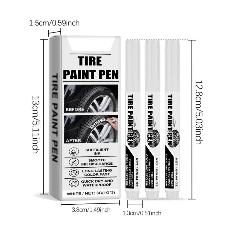 15 ks Bílý lak na pneumatiky Pero Voděodolné Značkovací pero na pneumatiky Bílé pero Rychleschnoucí Pro opravu škrábanců na pneumatikách automobilů