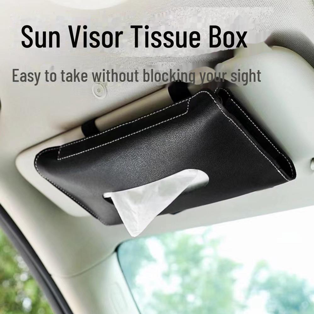 Leder Auto Sonnenblende & Armlehne Taschentuchbox - Cartoon Design