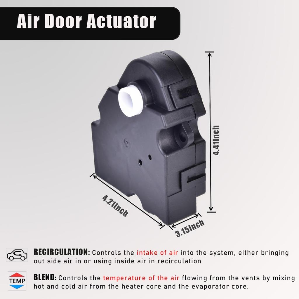 HVAC Blend Door Actuator Compatible With Chevy Silverado 1500 2500 3500 GMC Sierra 1500 2500 3500 Yukon Cadillac Buick Pontiac Oldsmobile Hummer