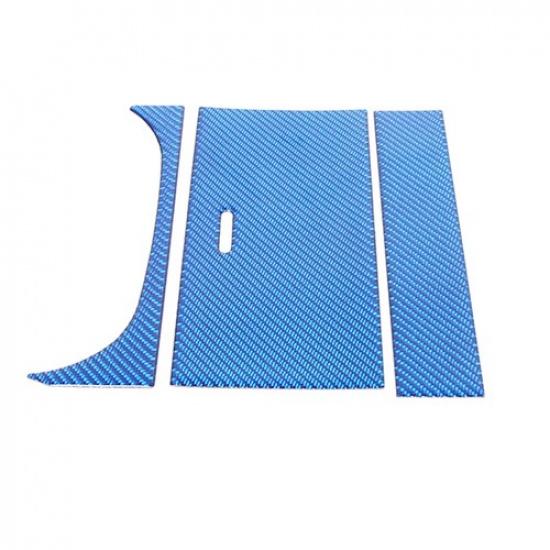 Blue Carbon Fiber Center Storage Panel Trim Cover For Jaguar F-TYPE 2013-
