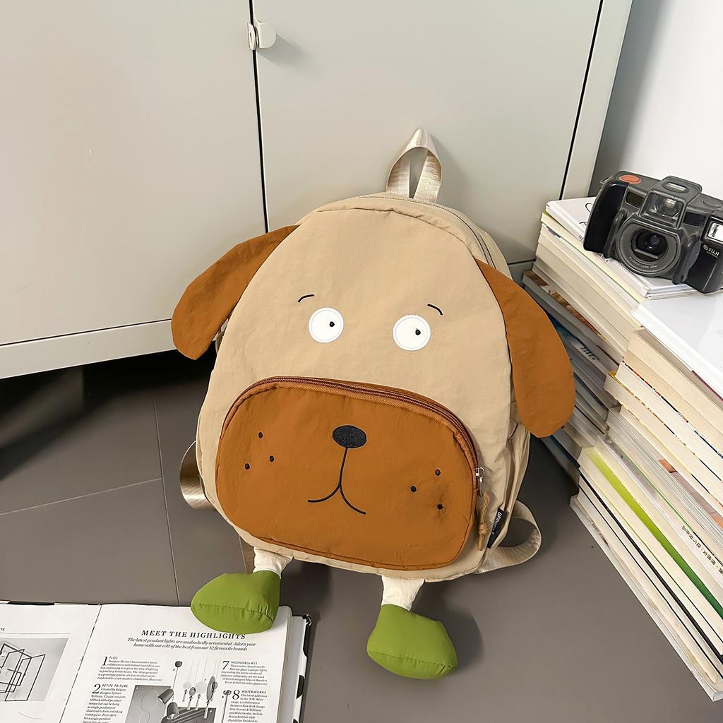 Schoolbag Custom Puppy Backpack, Lightweight Cartoon Backpack for Outings, Stylish Casual and Versatile Single-shoulder Backpack