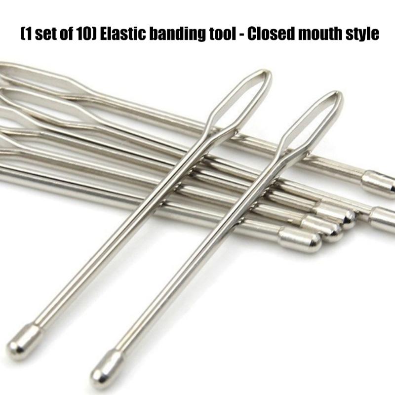 Pack of 10 Metal Elastics Band Threading Tool Sewing Craft Accessories