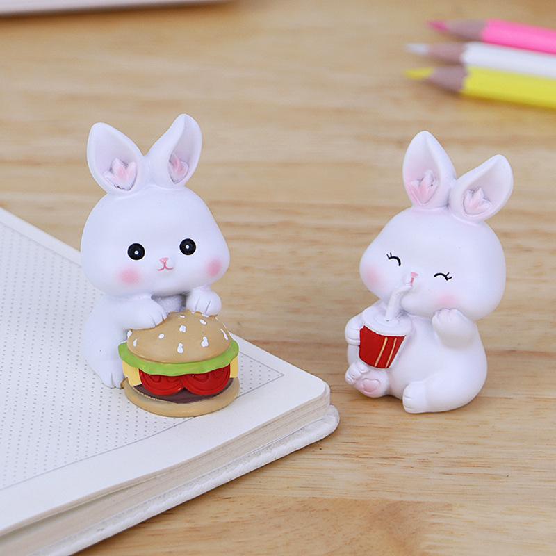 Cute Rabbit Ornament for Car, Desk, or Home Decor
